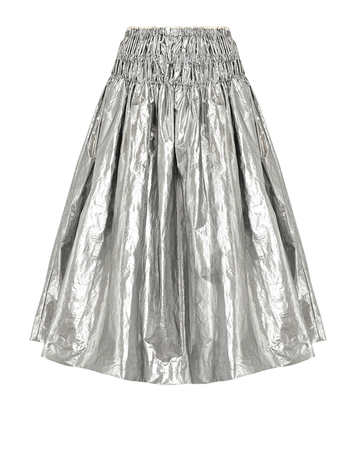 Silver pleated shop skirt au