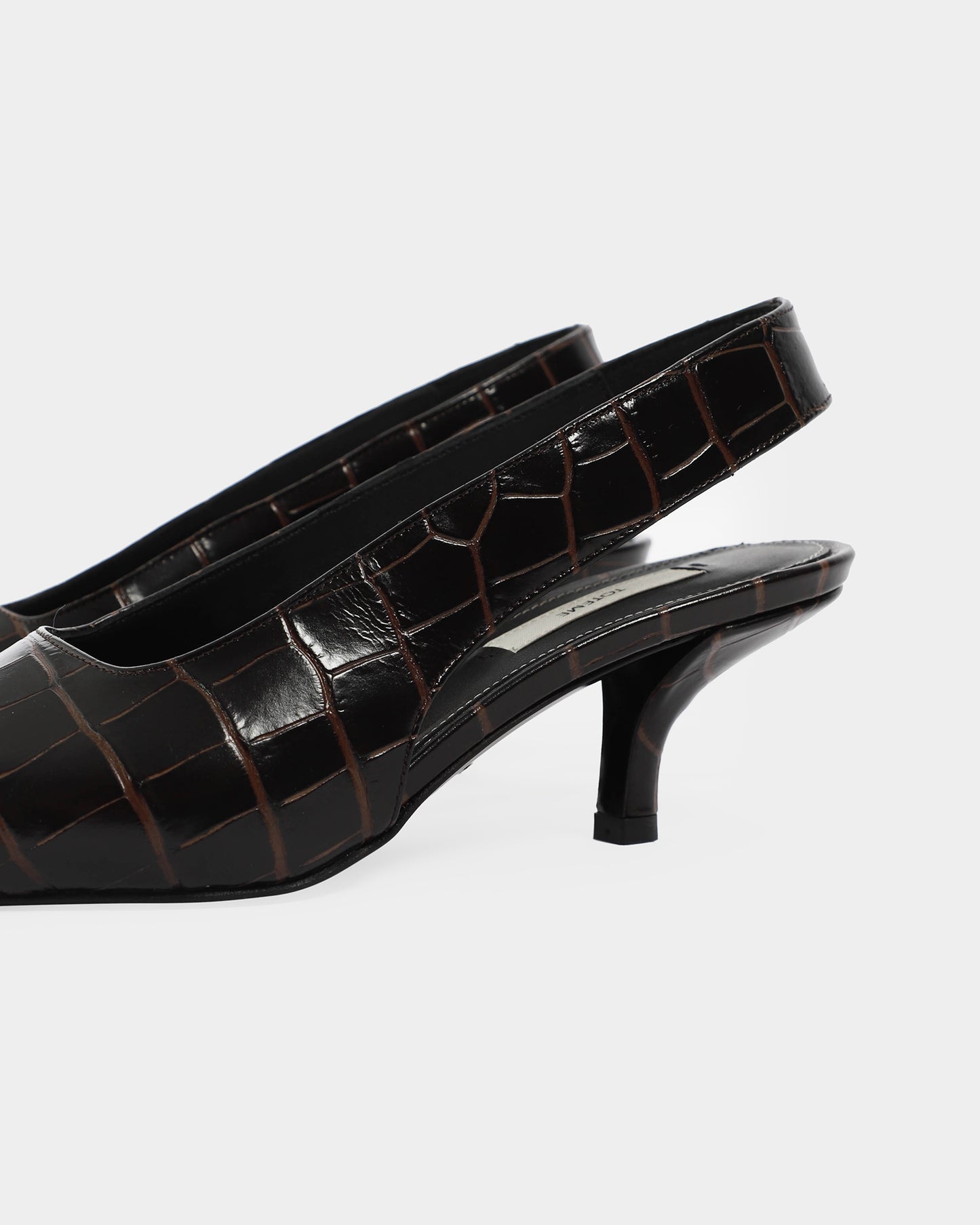 Classic Croco-Embossed Slingbacks