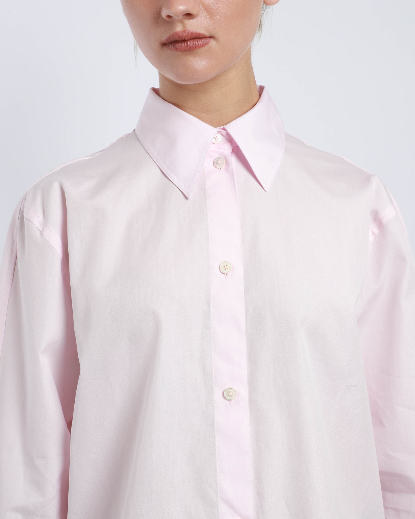 Kimono-Sleeve Poplin Shirt