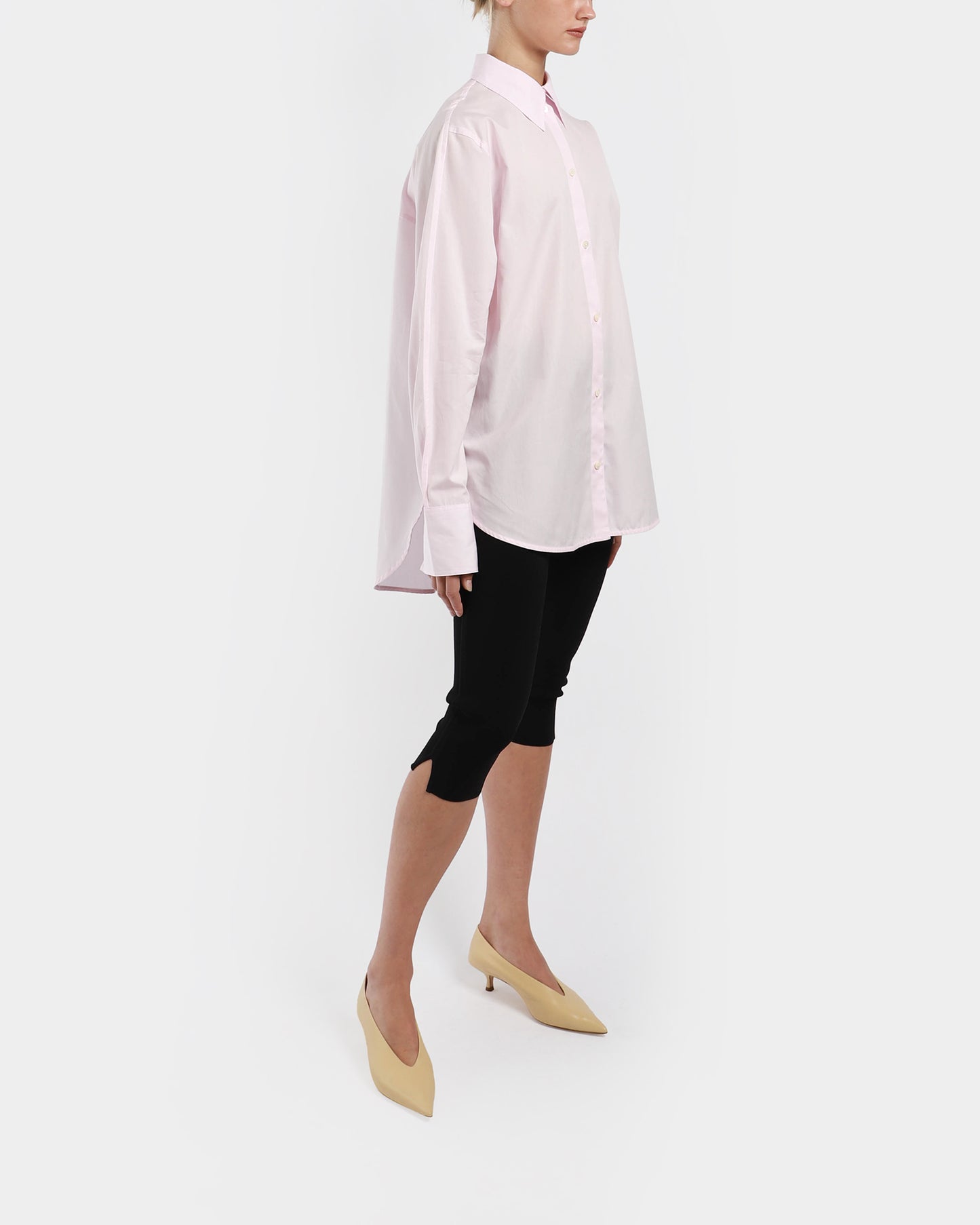 Kimono-Sleeve Poplin Shirt