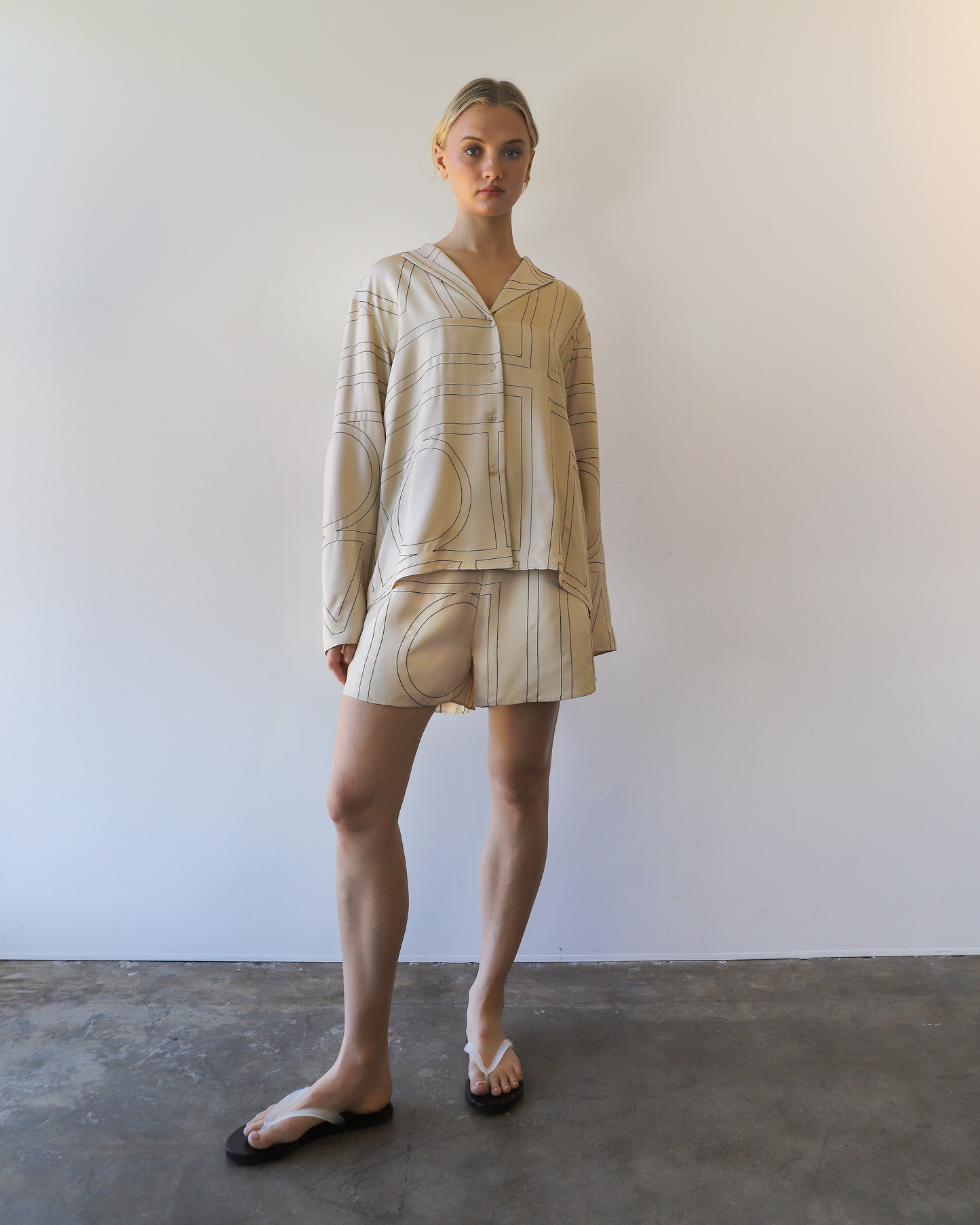 Monogram Silk Pj Shorts