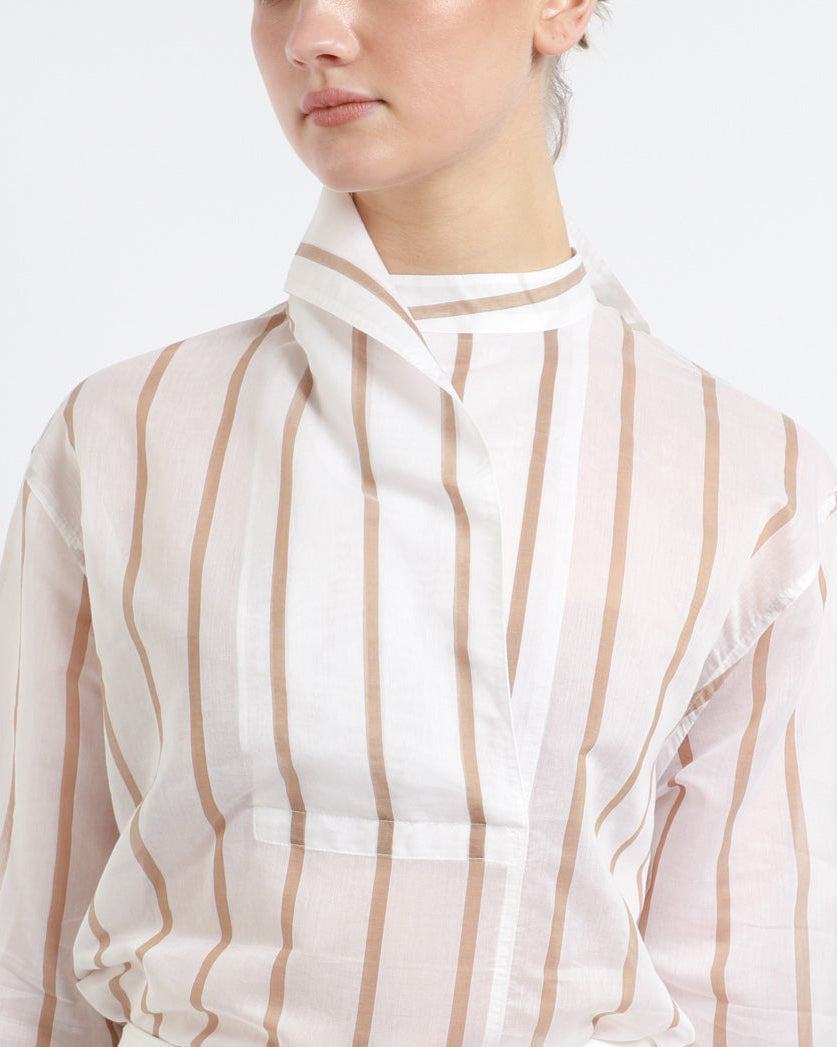 Organza Scarf Shirt