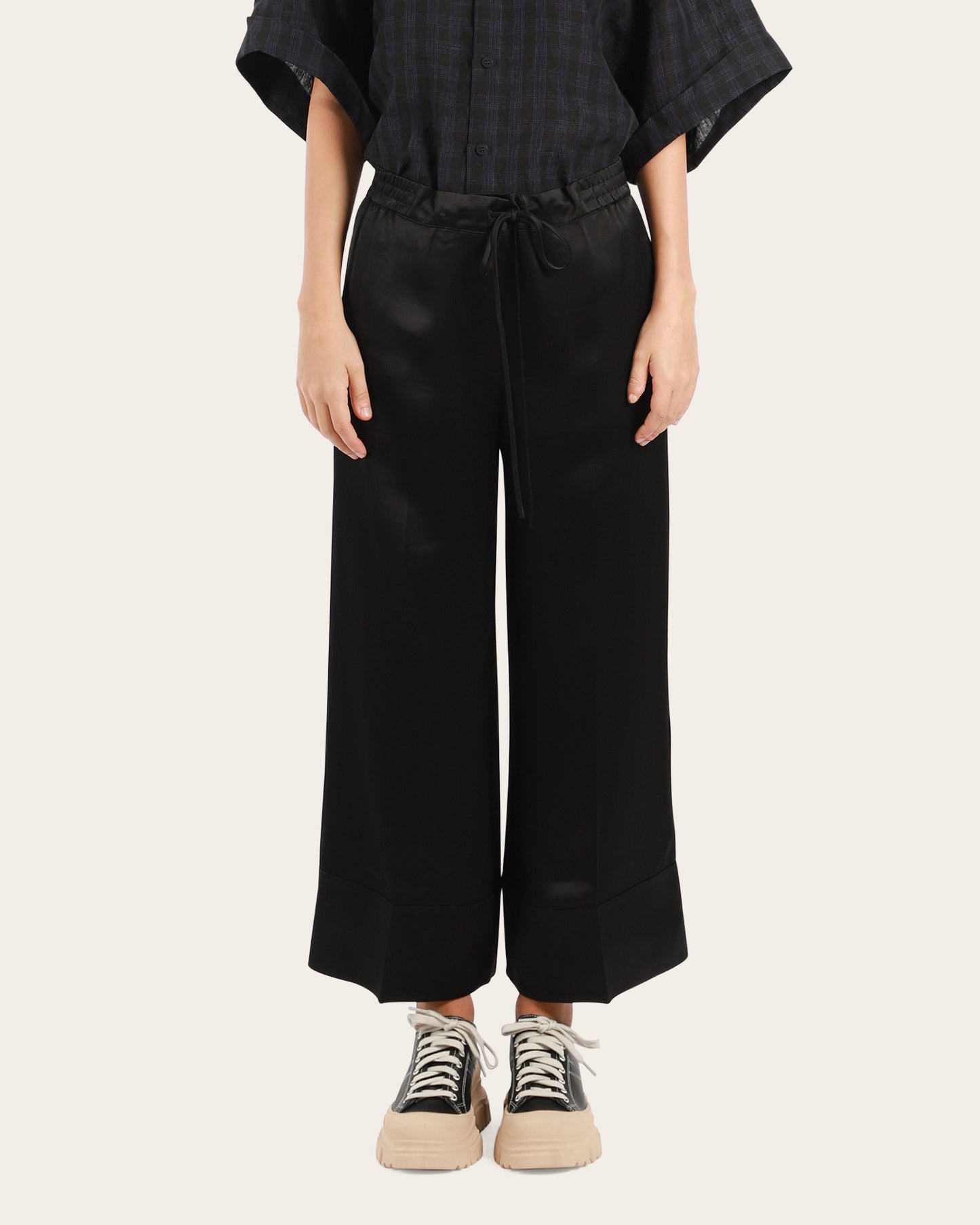 Satin Drawstring Trousers