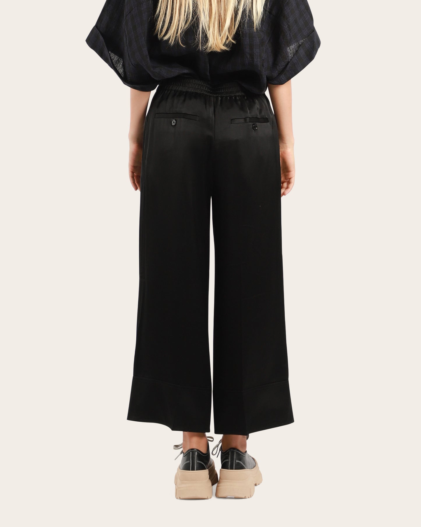 Satin Drawstring Trousers