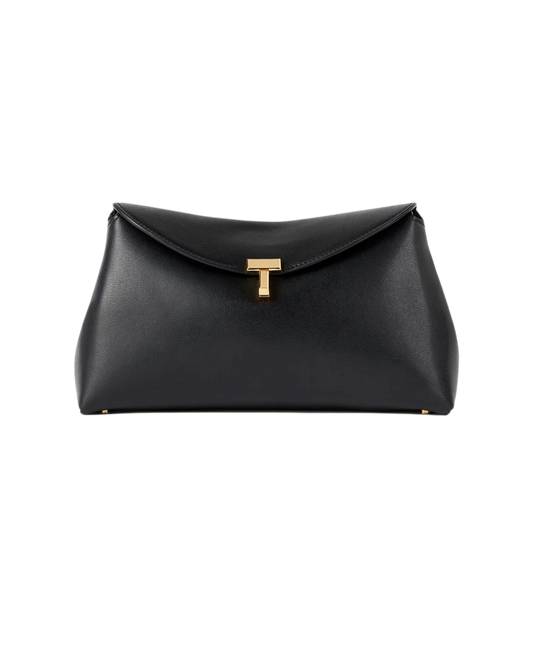 T-Lock Leather Clutch