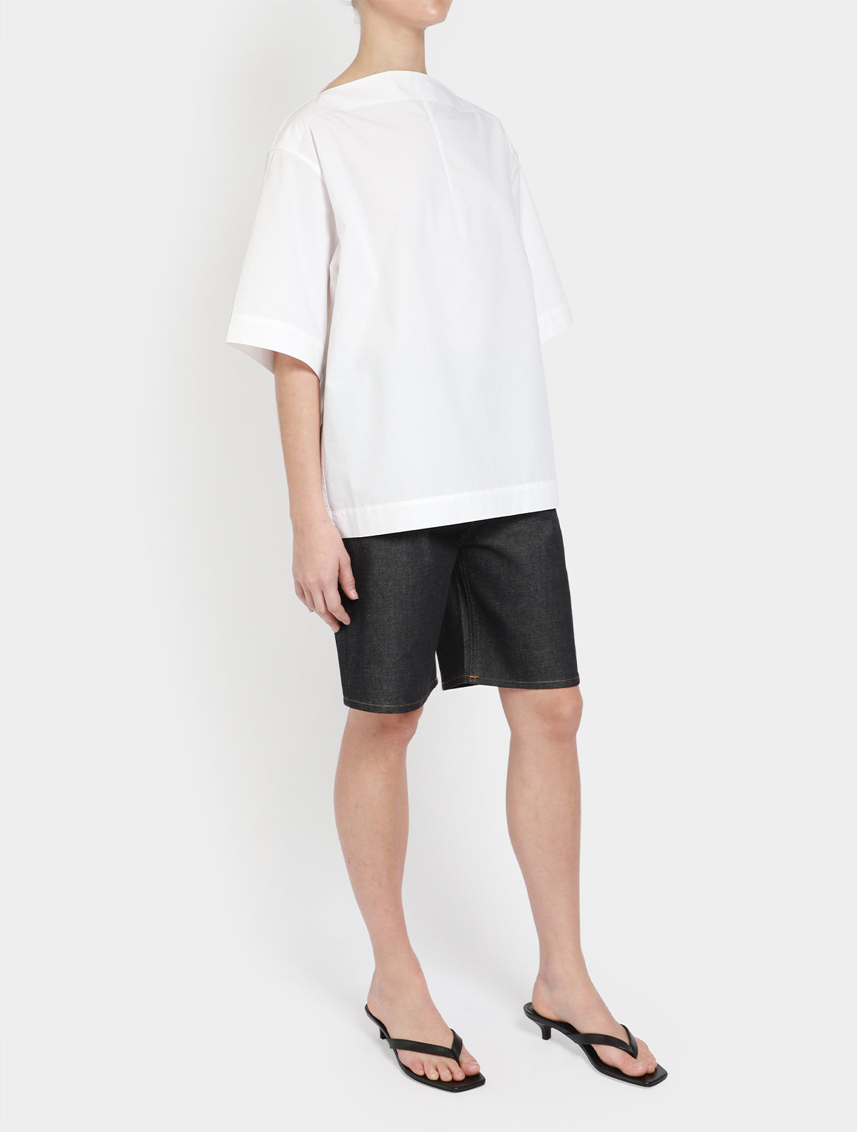 Dart-Neck Cotton Top