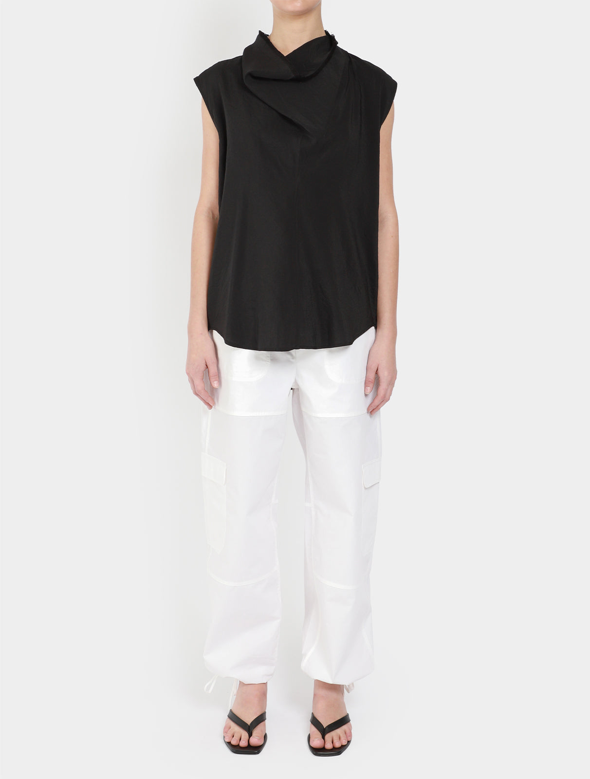 Folded-Neck Blouse