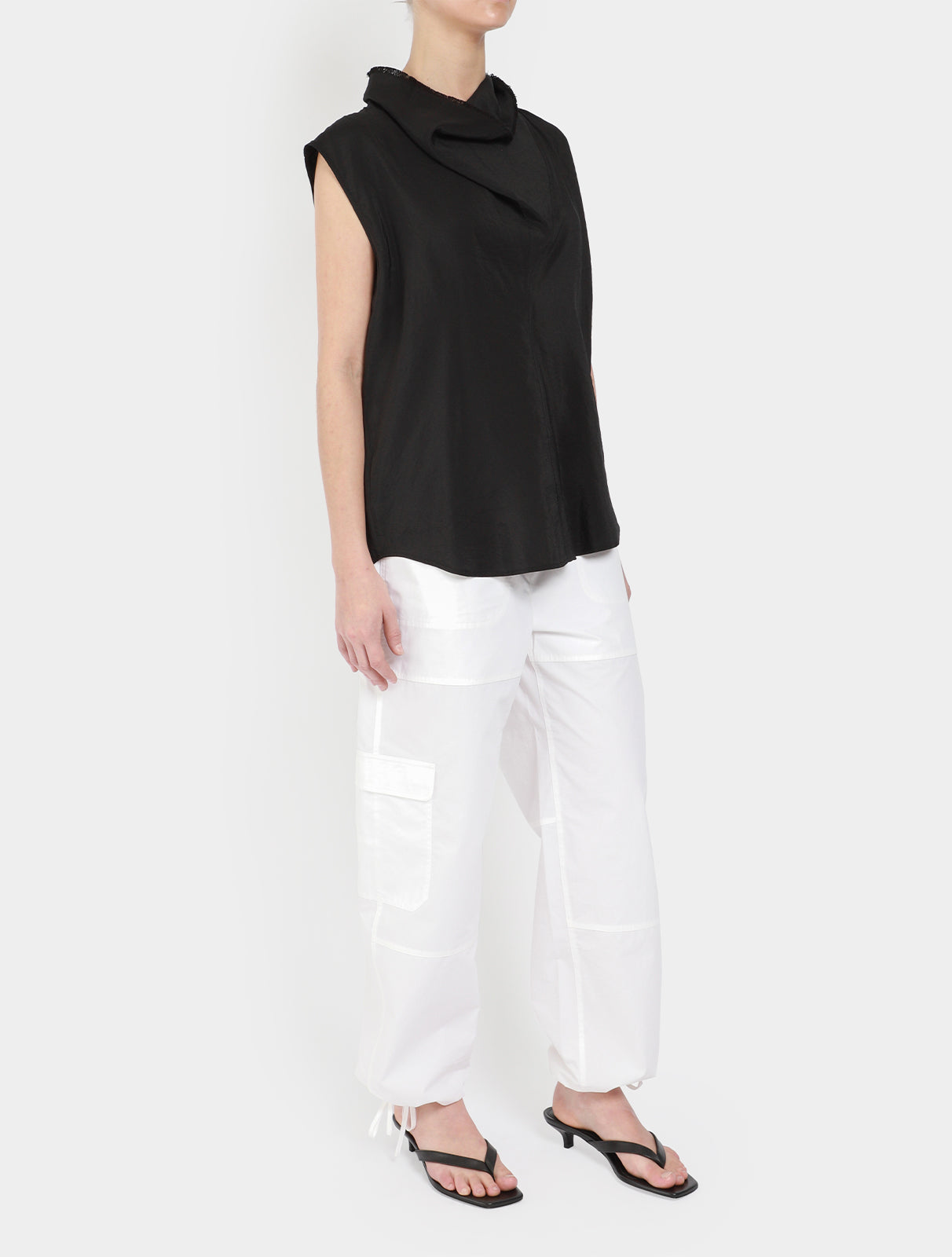 Folded-Neck Blouse