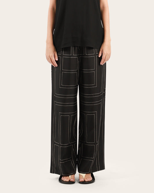Monogram Silk PJ Bottoms