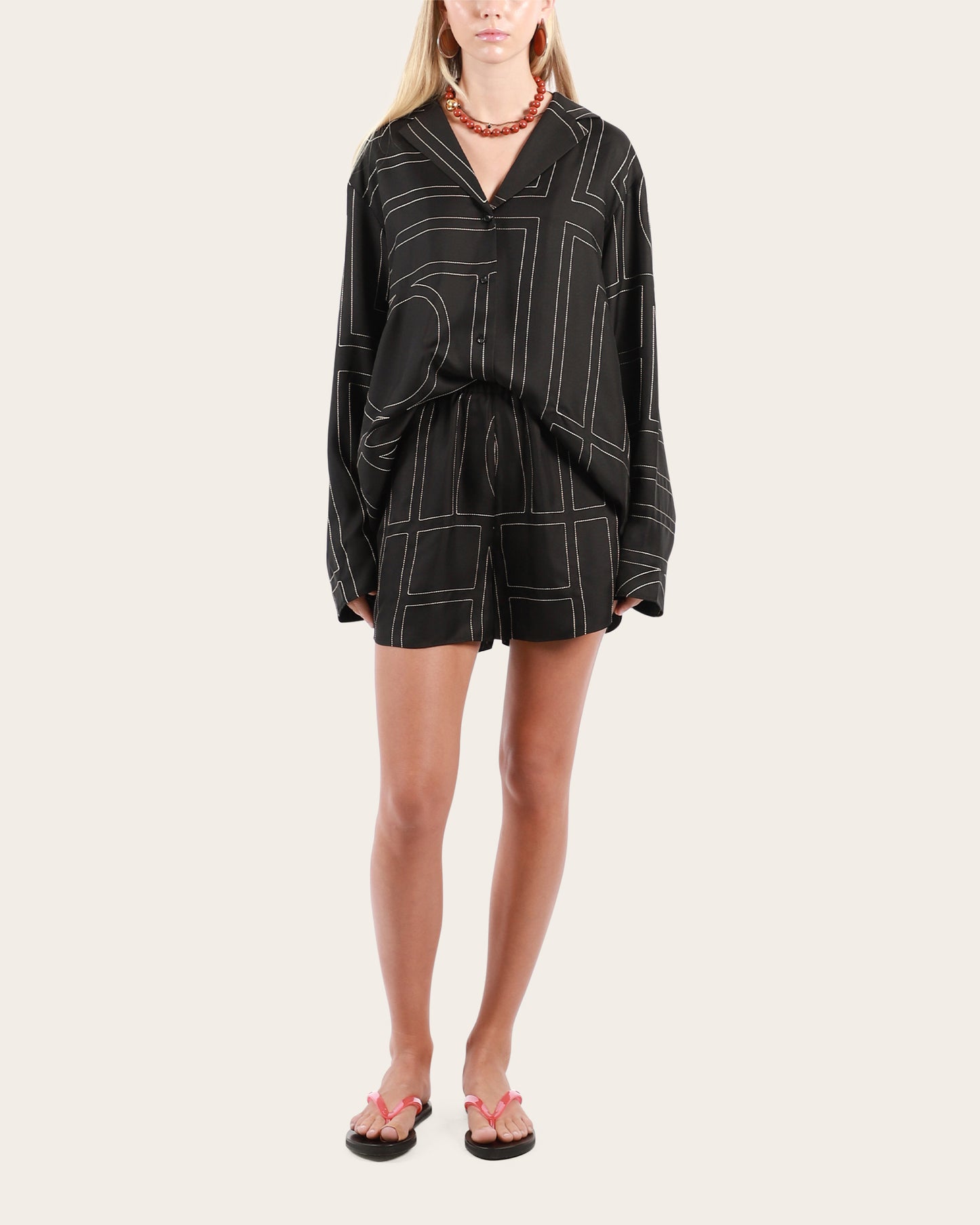 Monogram Silk PJ Shorts