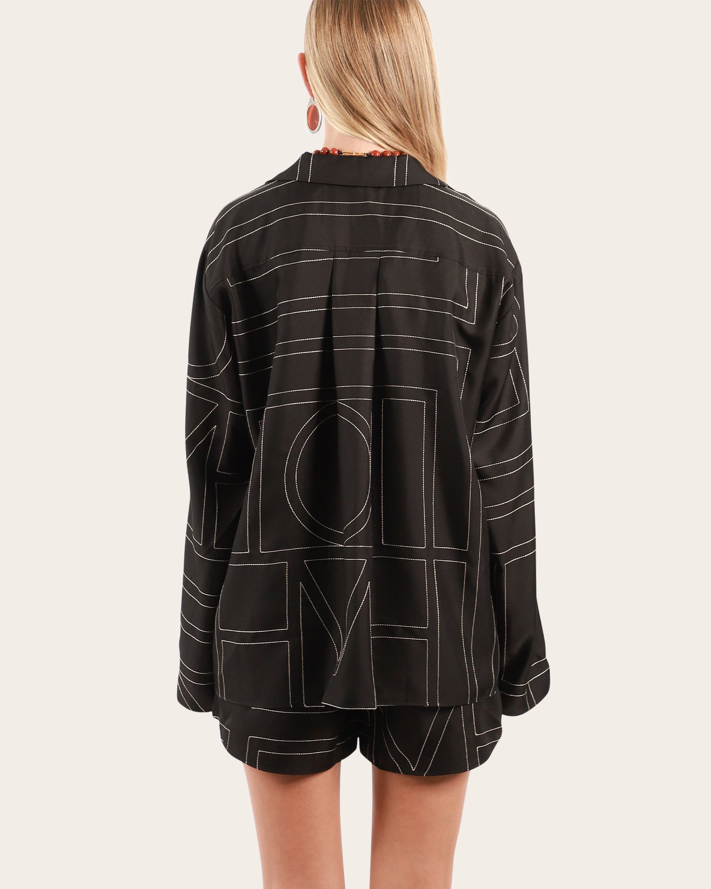 Monogram Silk PJ Top