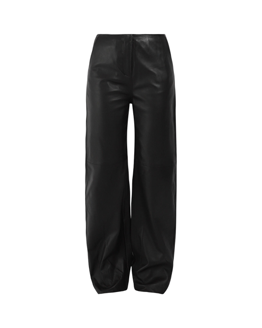 Panelled Leather Trousers