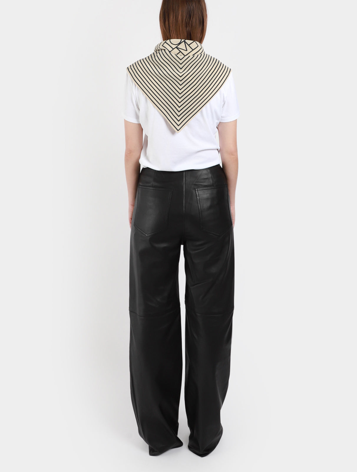 Panelled Leather Trousers