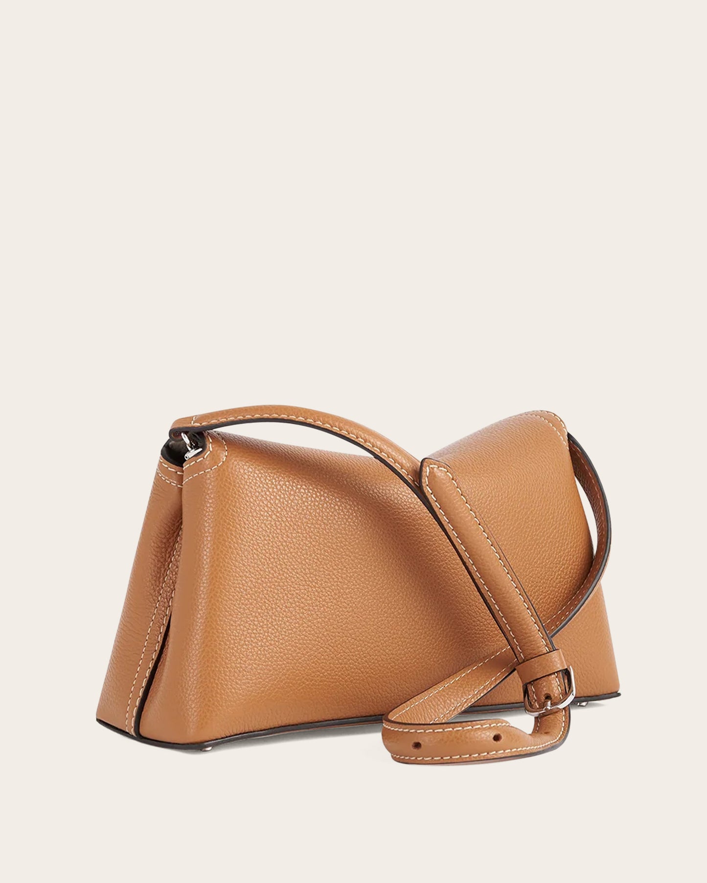 T-Lock Grained Leather Clutch