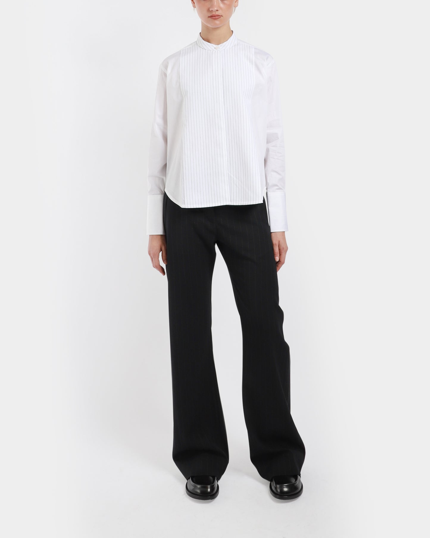 Cropped Tux Shirt