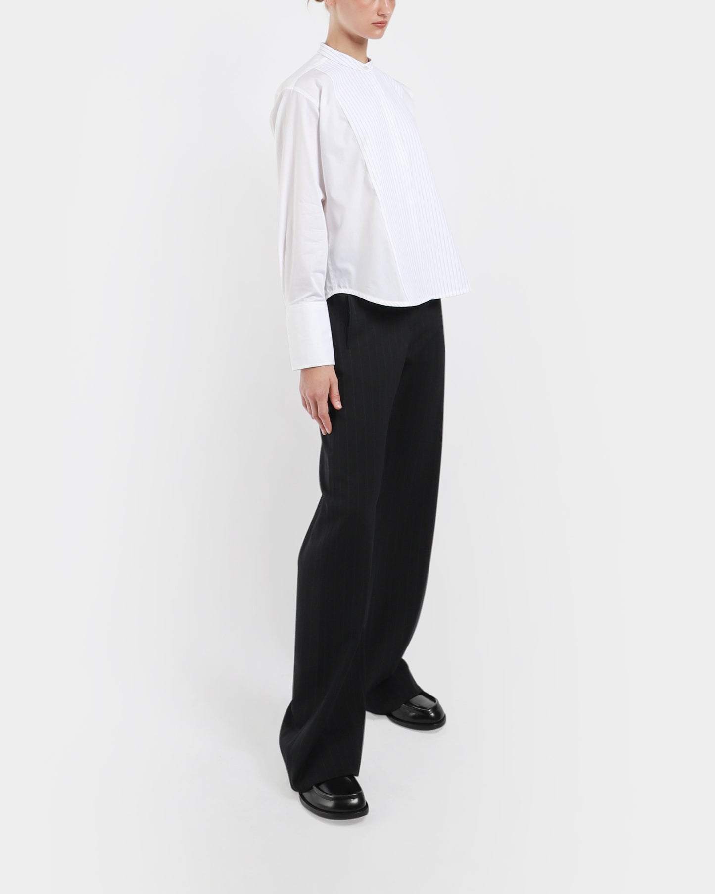 Cropped Tux Shirt