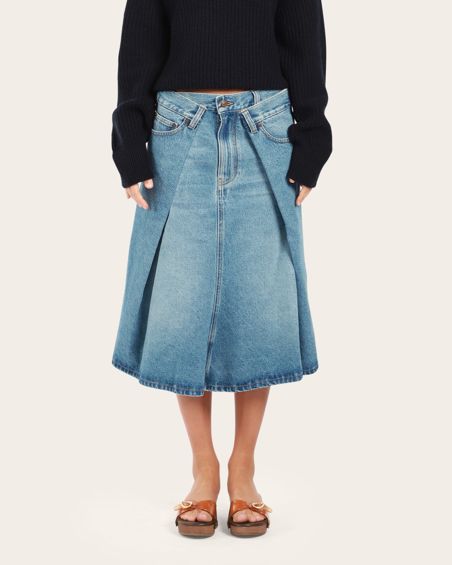 Fold Detail Skirt