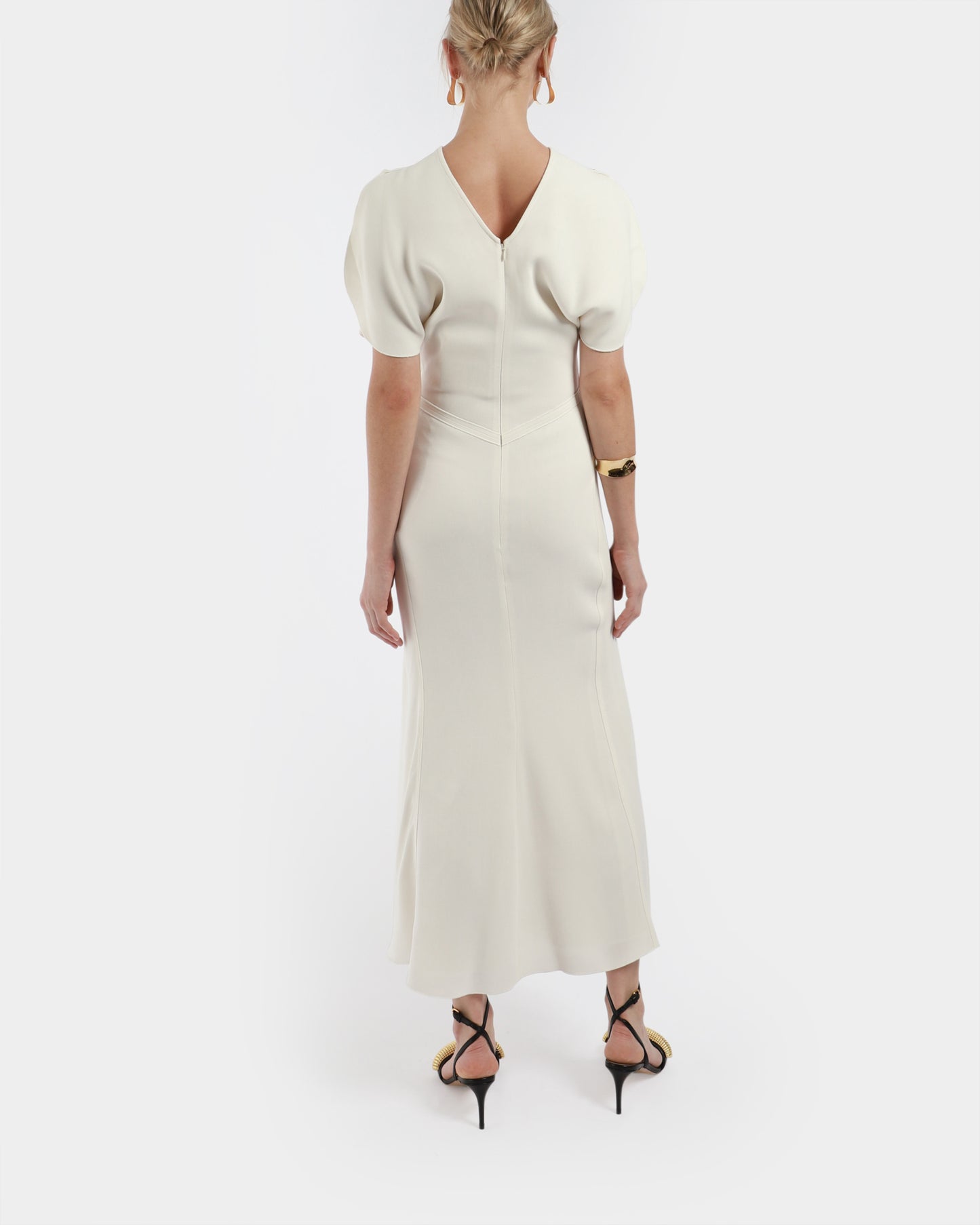 Gathered Waist Midi Dress