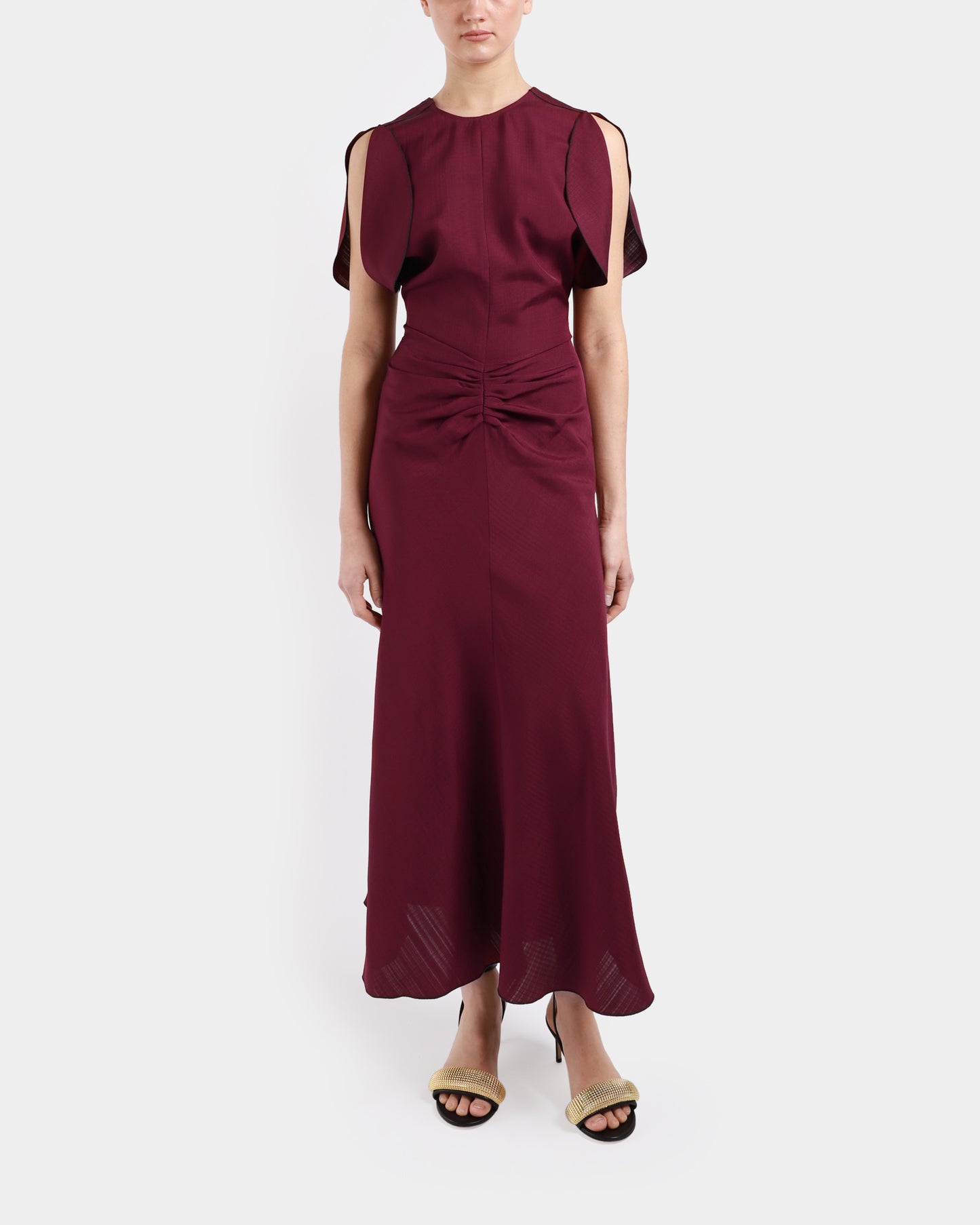 Gathered Waist Midi Dress