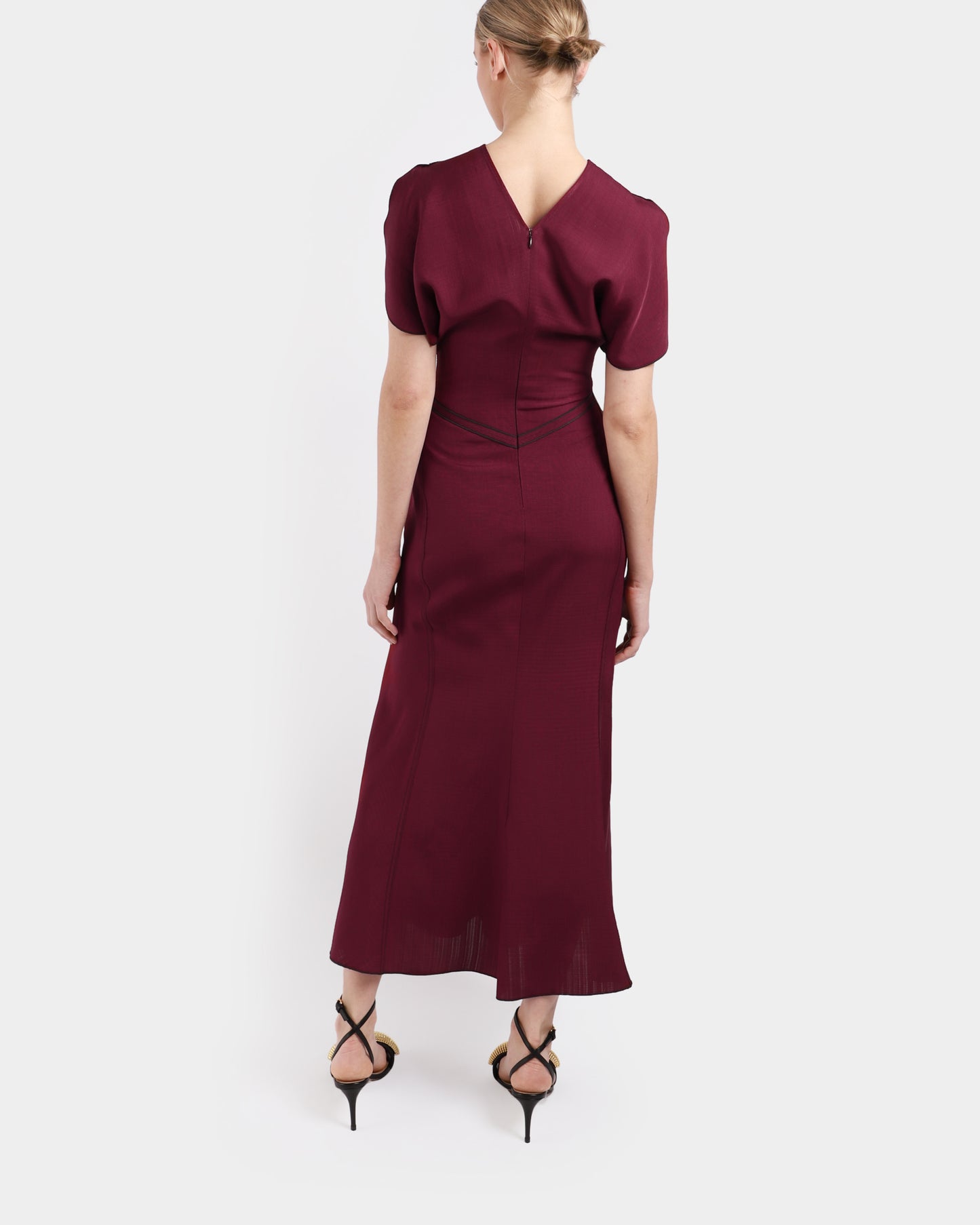 Gathered Waist Midi Dress