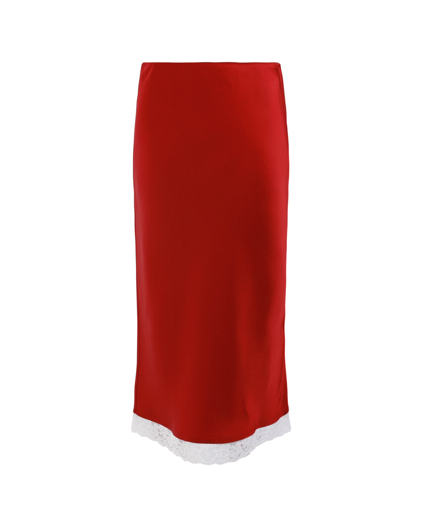 Lace Trim Slip Skirt