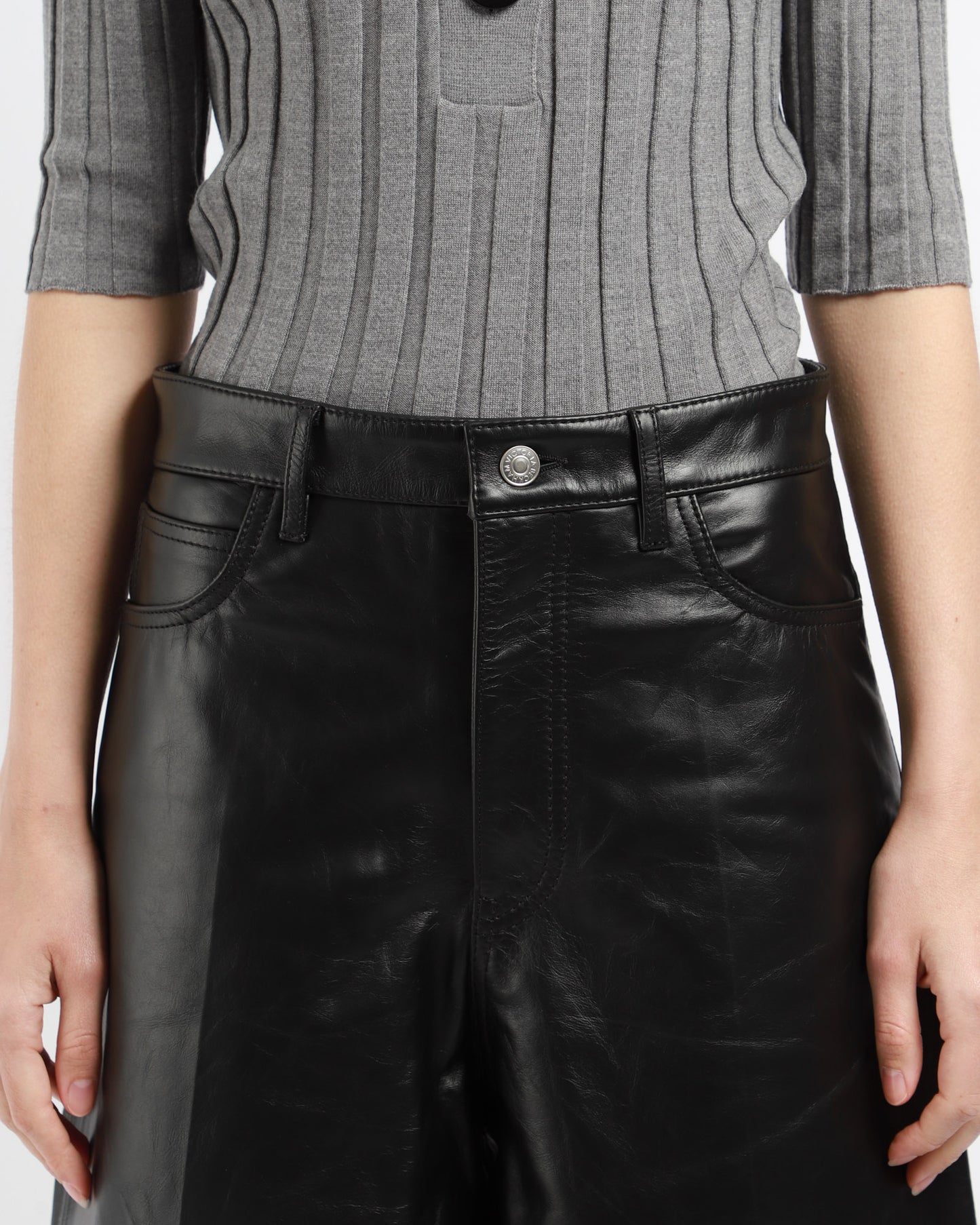 Leather Bermuda Shorts