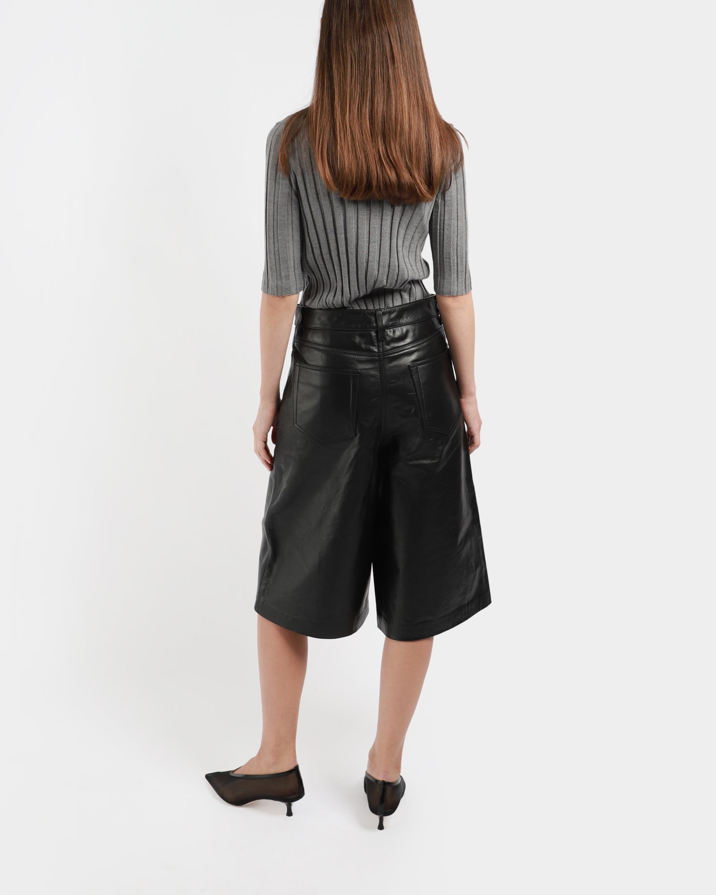 Leather Bermuda Shorts