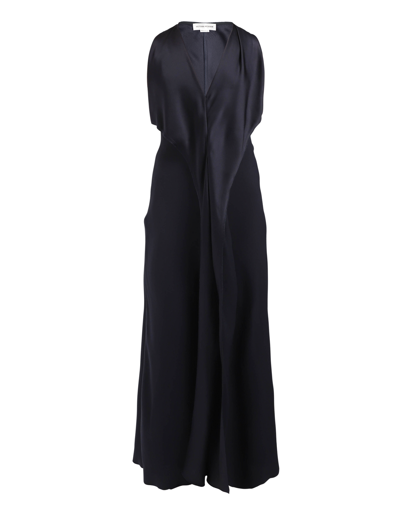 Tie Neck Draped Midi Dress