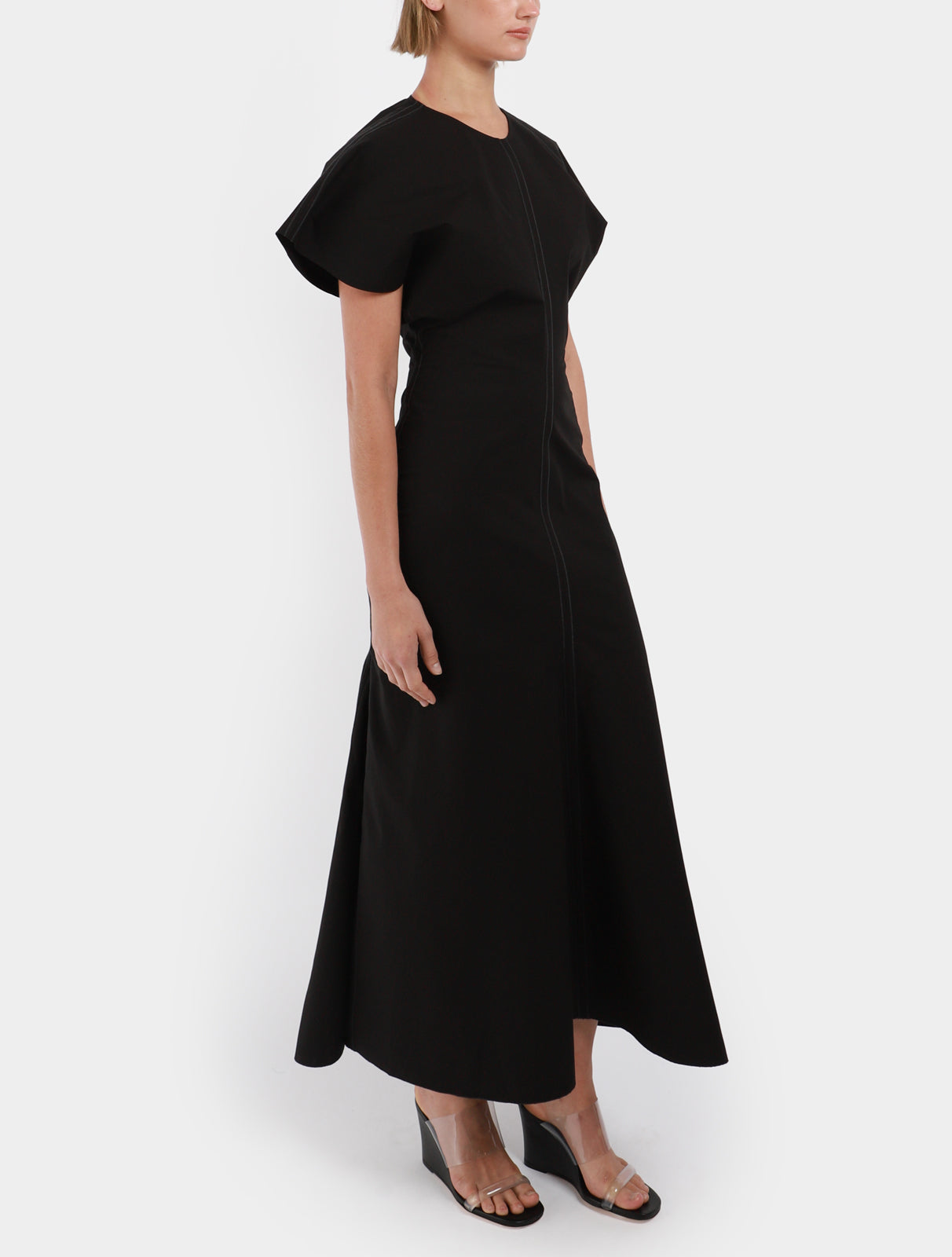 Drape Shoulder Dress