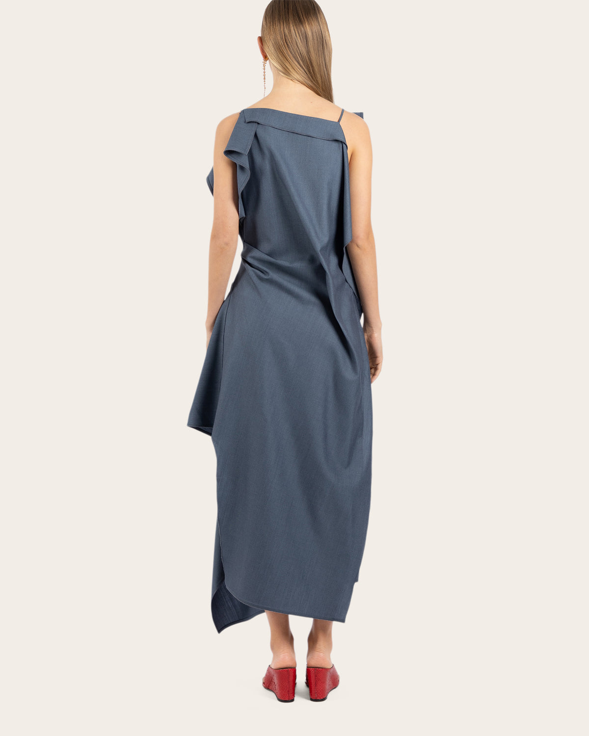 Draped Midi Dress