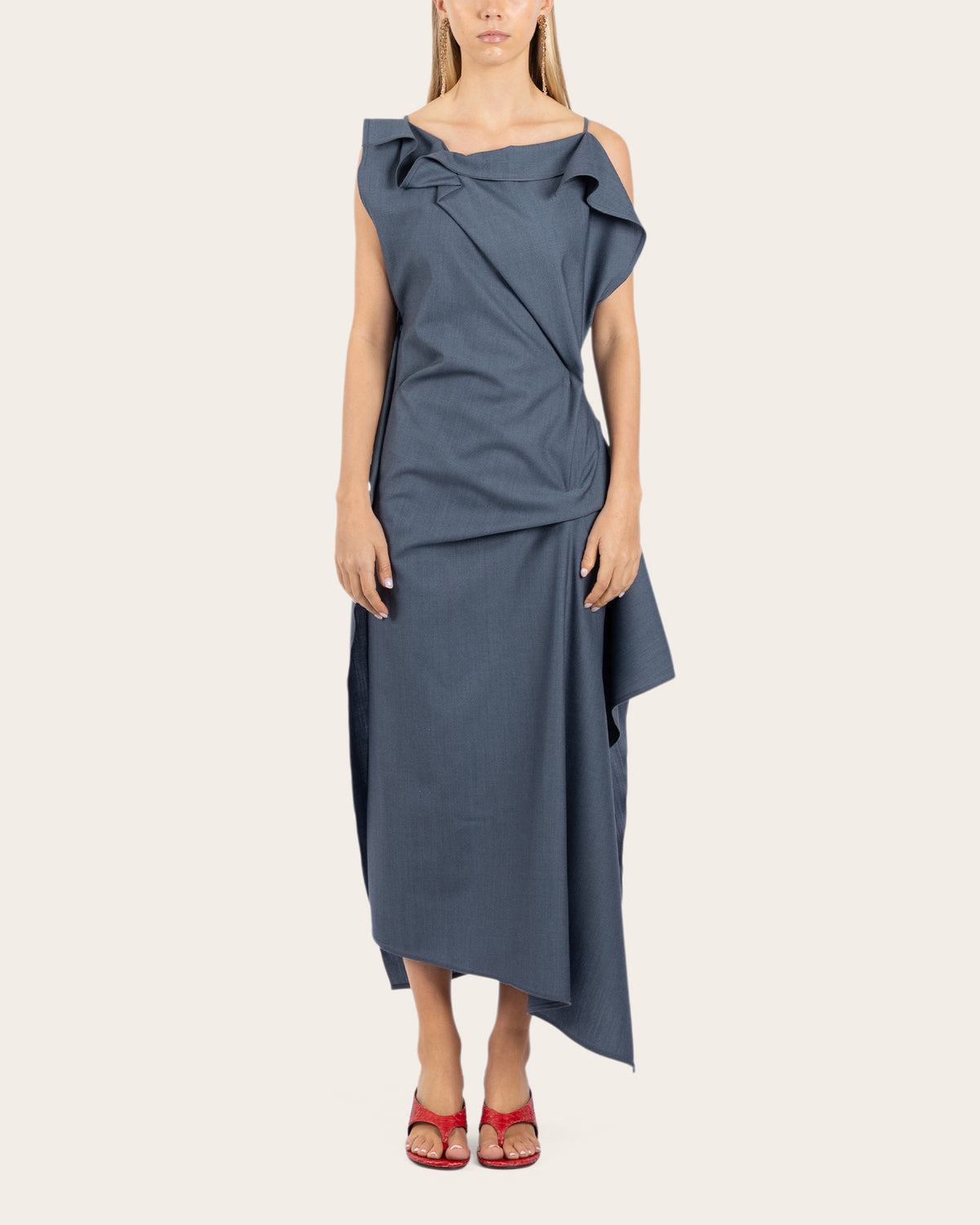 Draped Midi Dress
