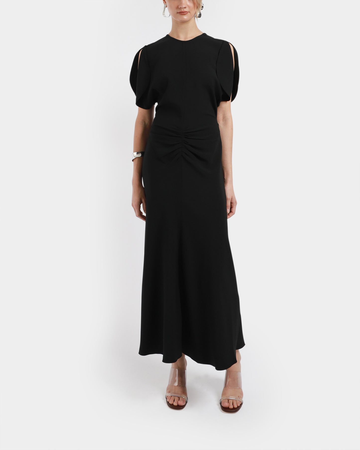 Gathered Waist Midi Dress