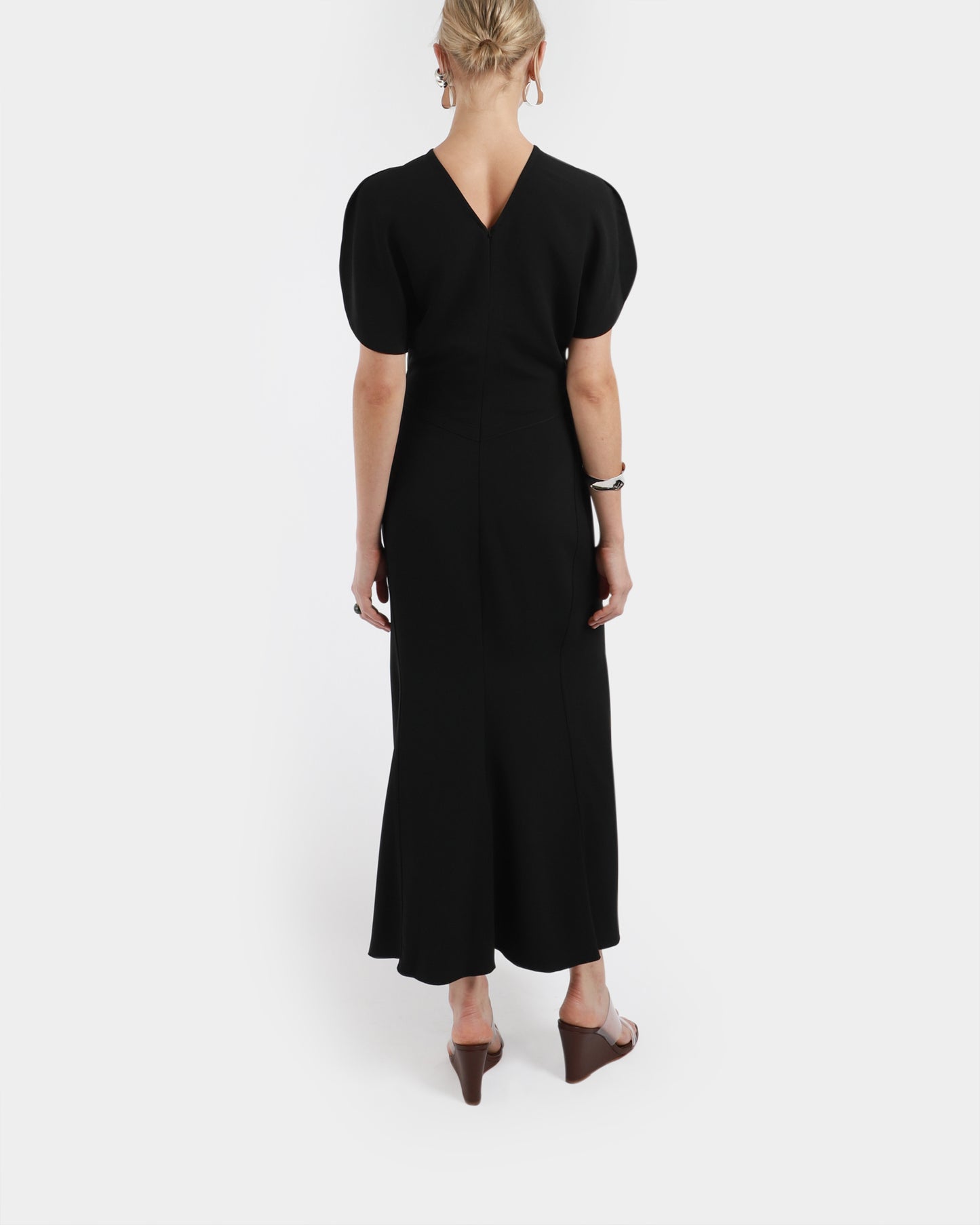 Gathered Waist Midi Dress