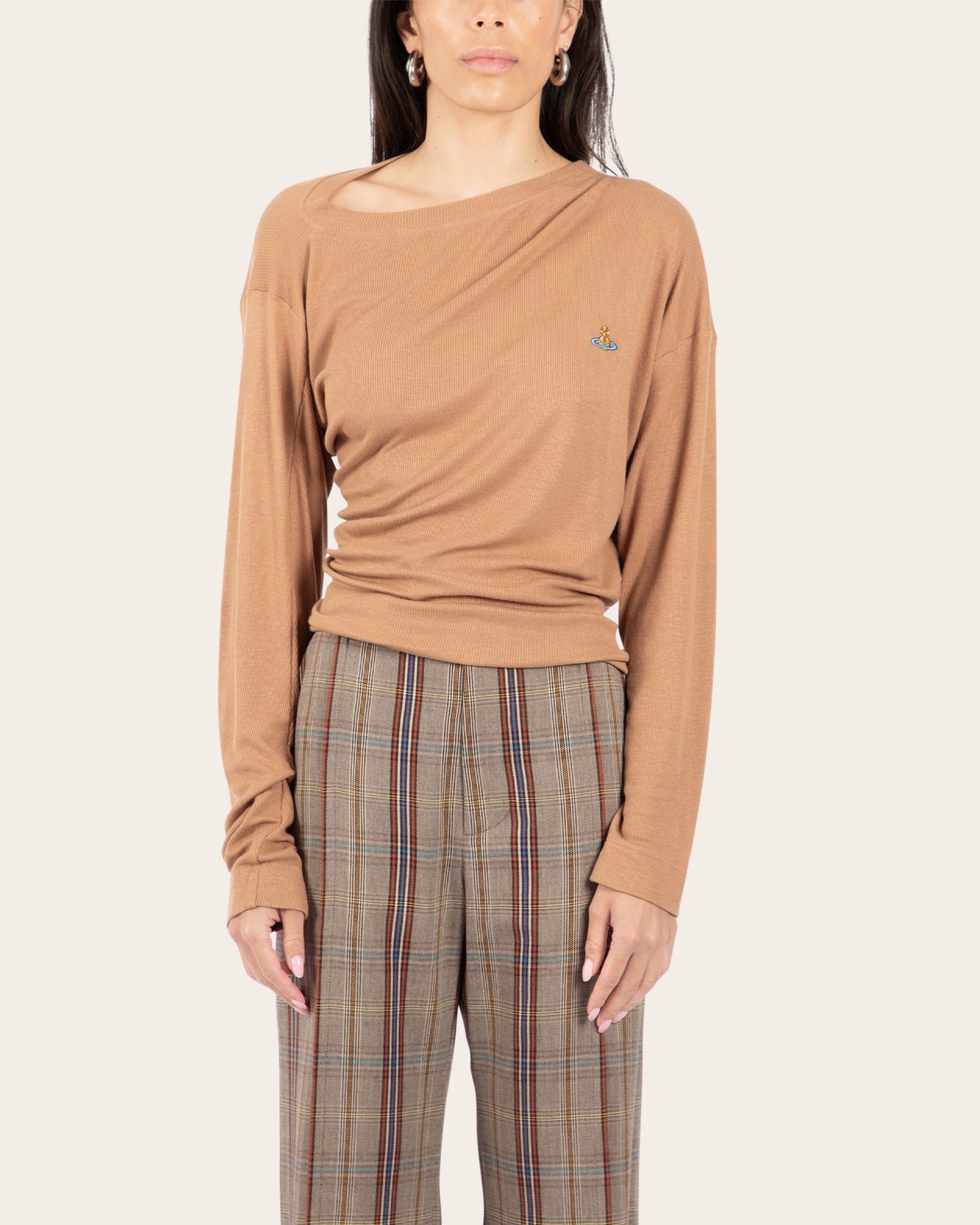Draped Long Sleeve Hebo Top