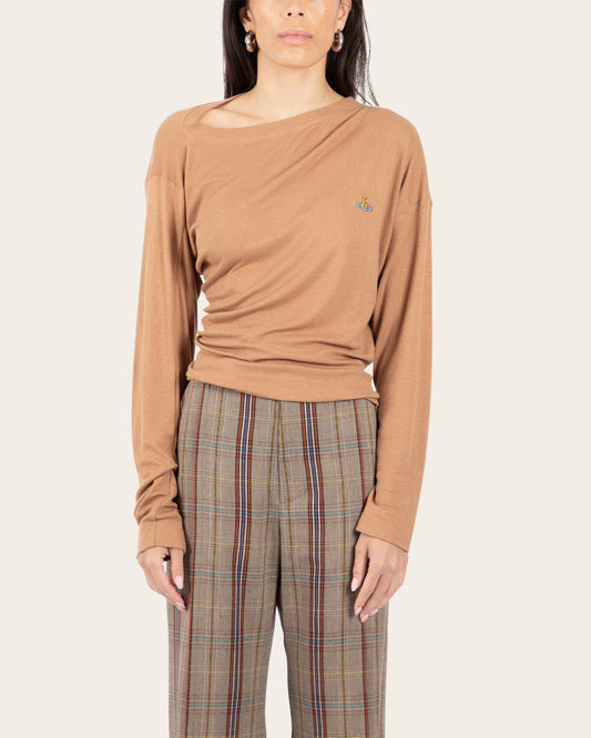Draped Long Sleeve Hebo Top