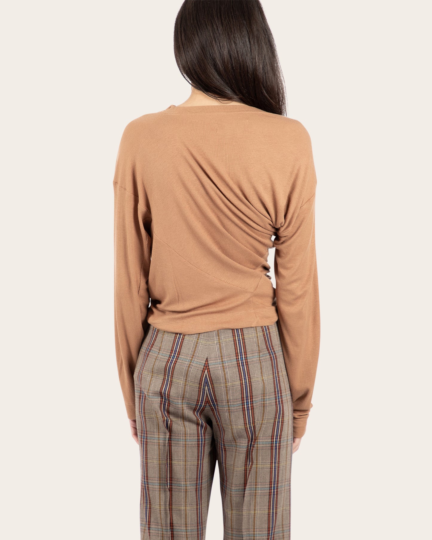 Draped Long Sleeve Hebo Top