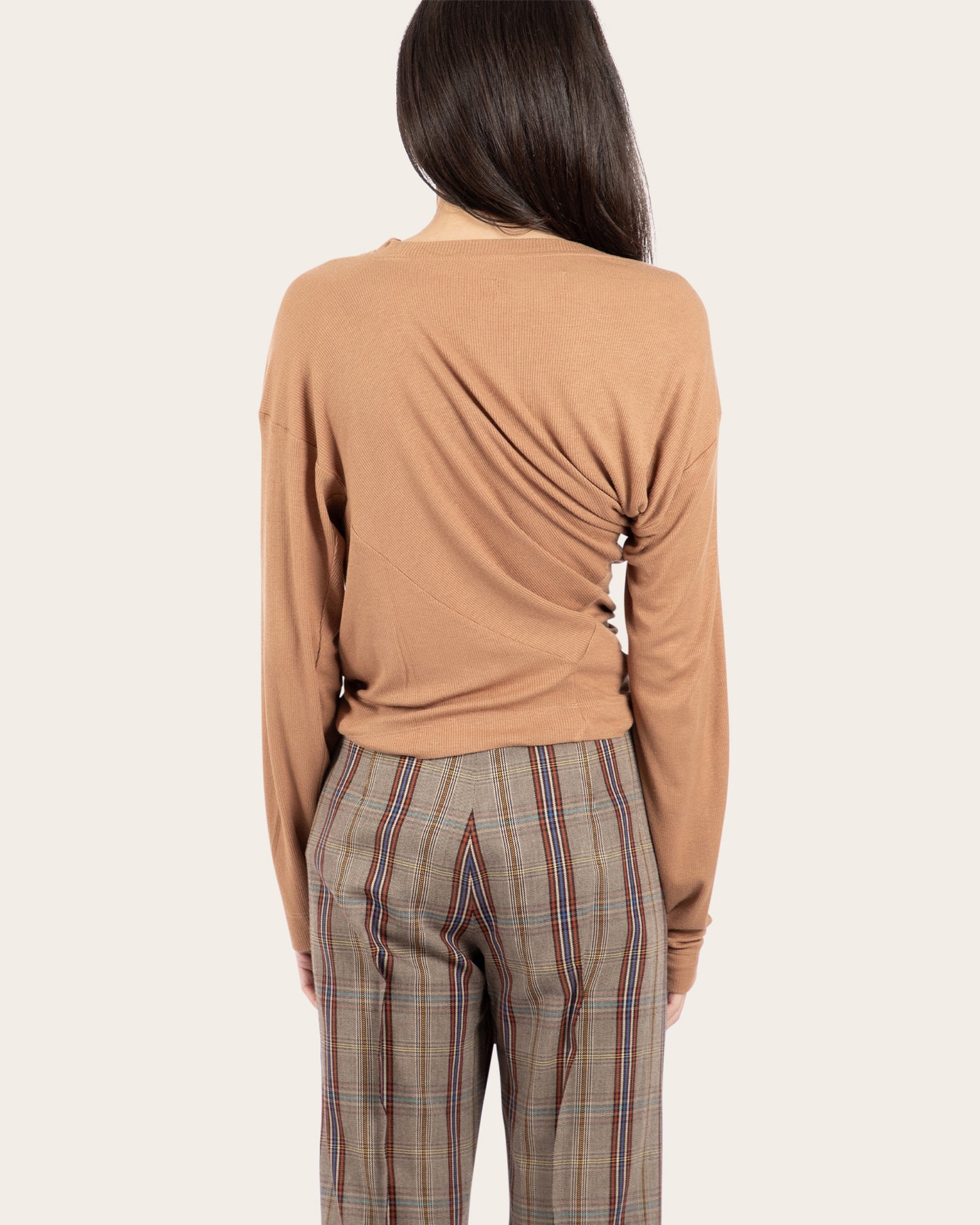 Draped Long Sleeve Hebo Top