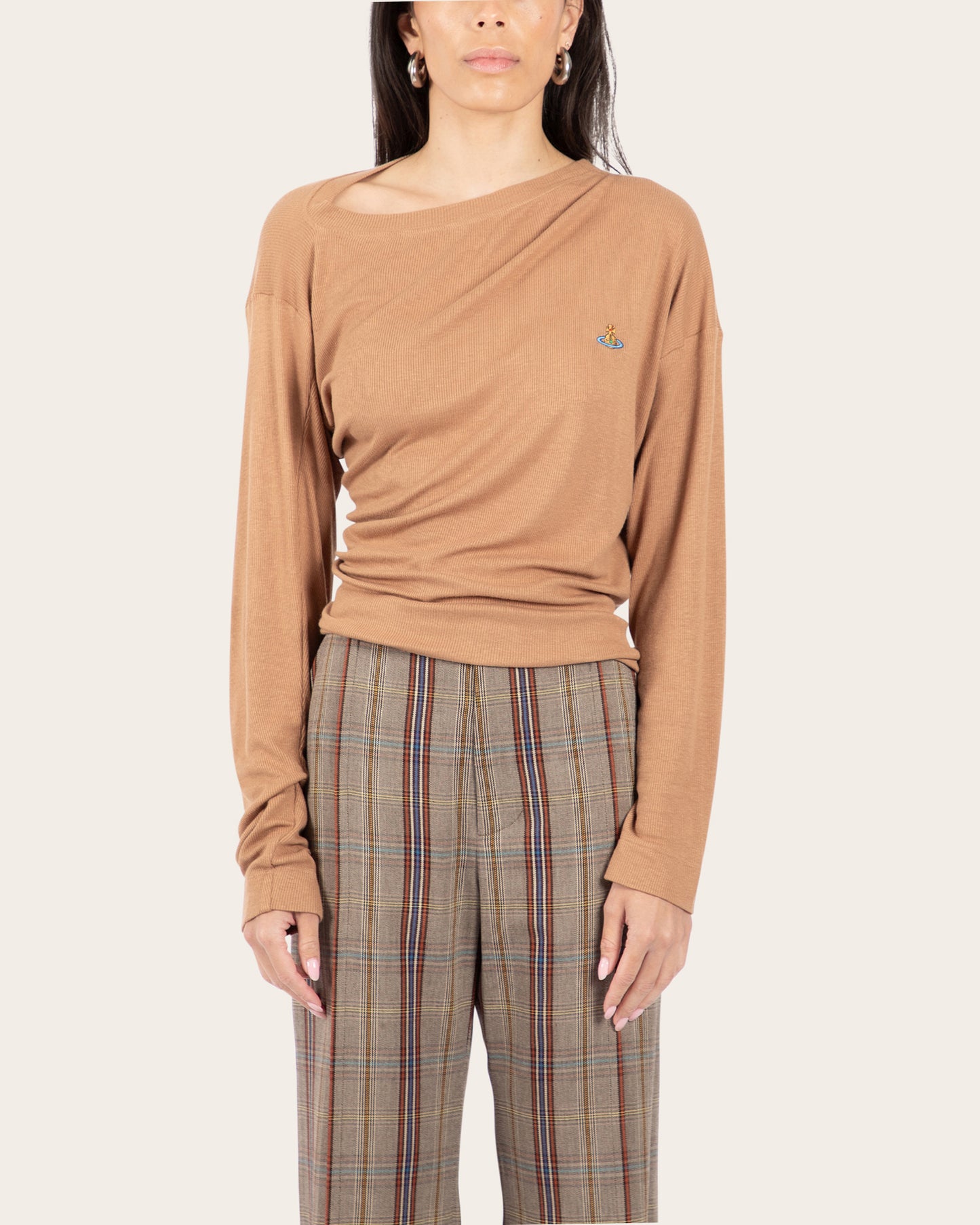 Draped Long Sleeve Hebo Top