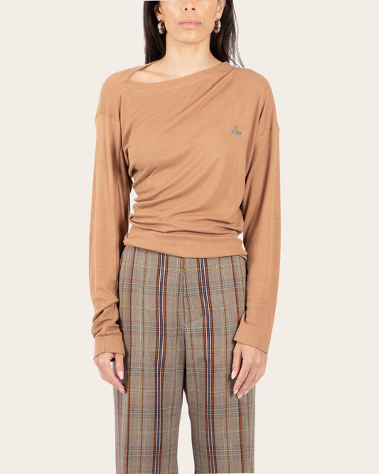 Draped Long Sleeve Hebo Top