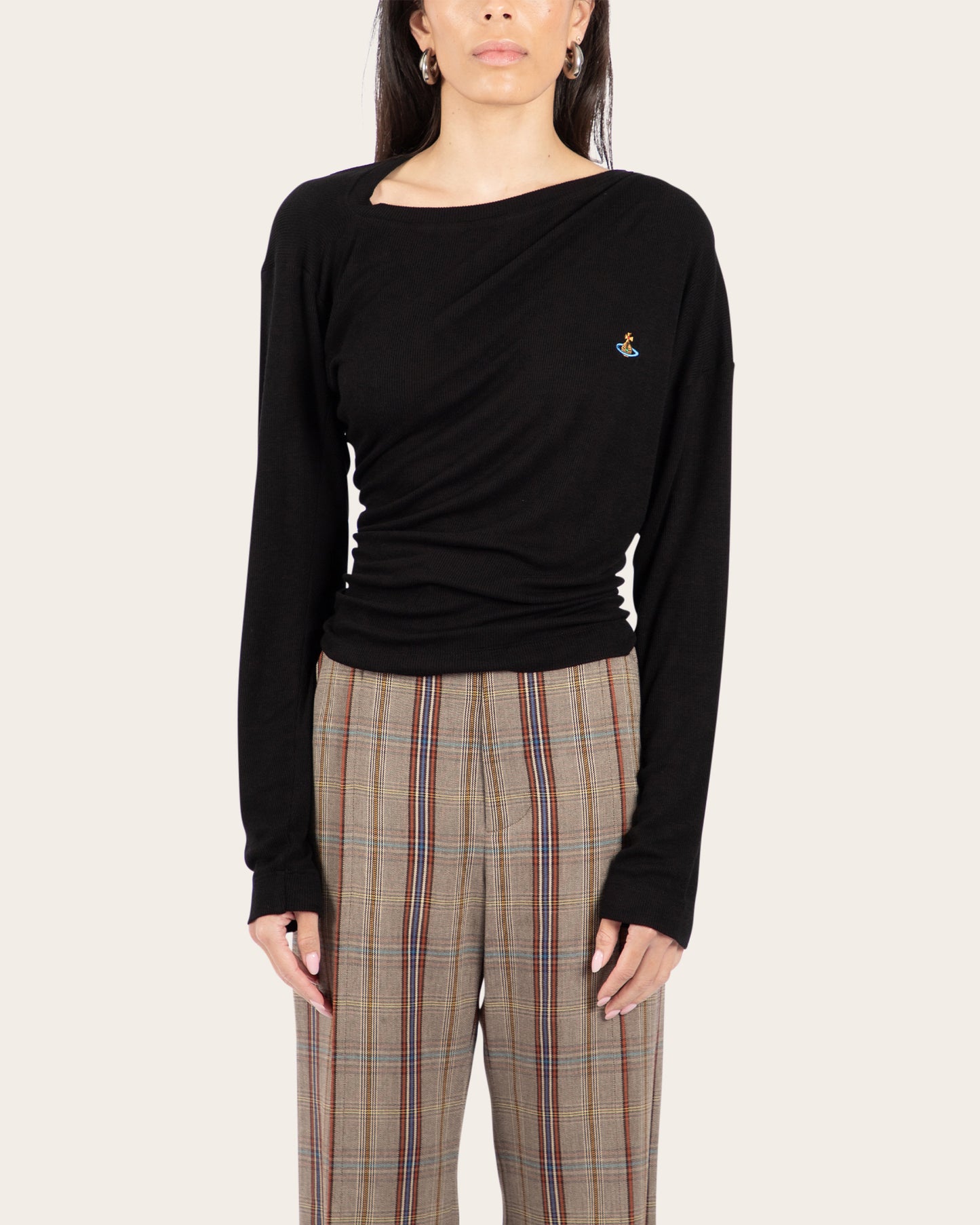 Draped Long Sleeve Hebo Top