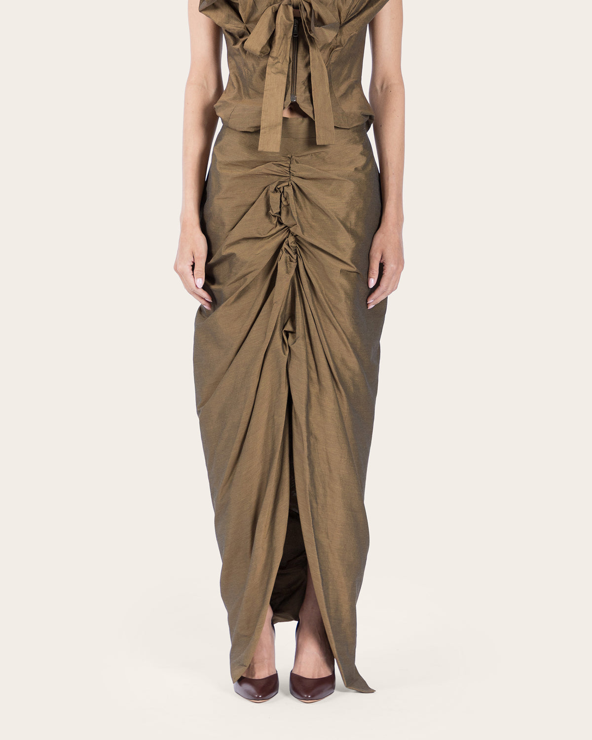 Panther Gathered Skirt