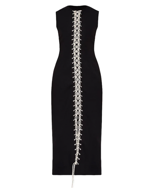 wynn-hamlyn-macrame-panel-dress-black