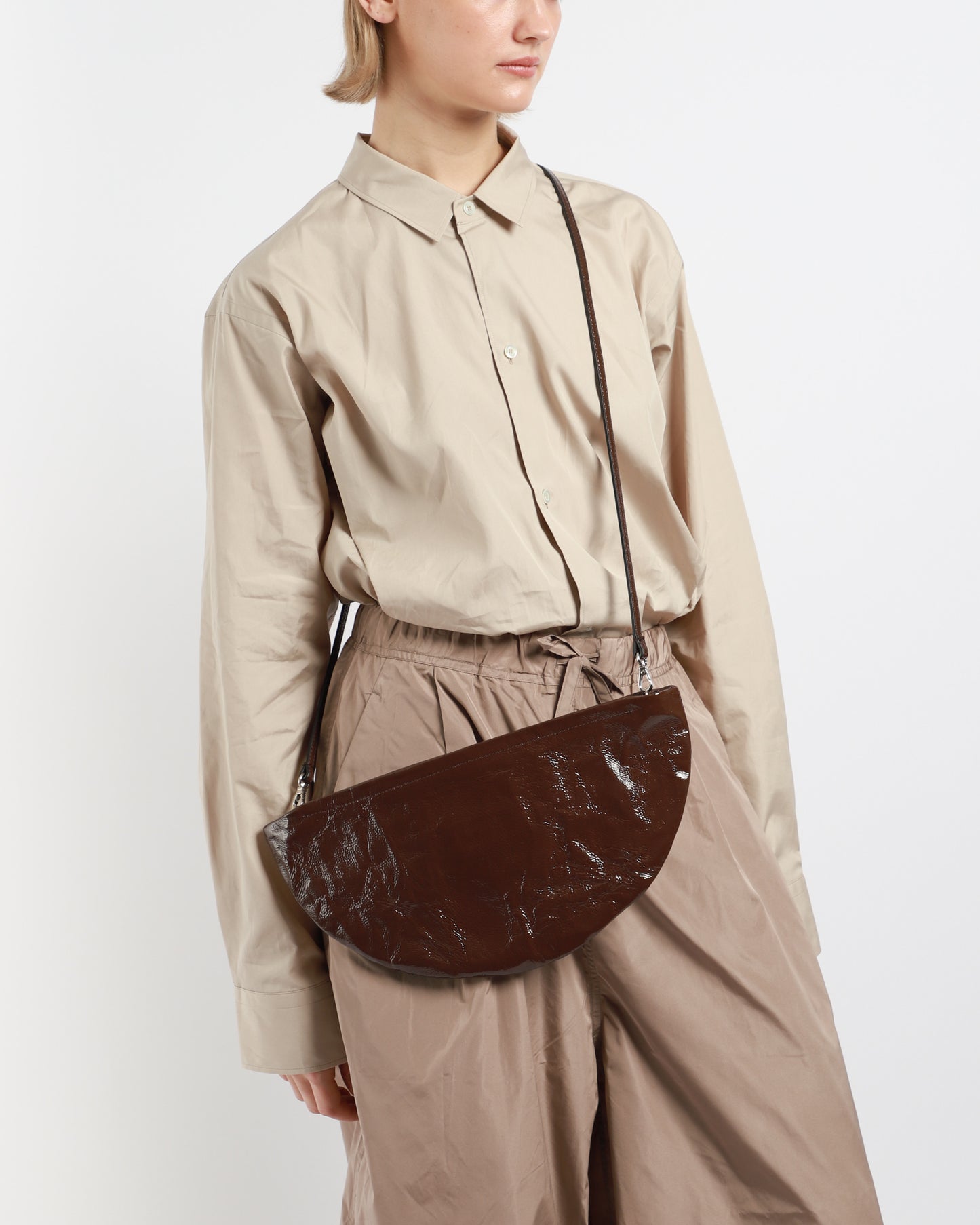 Leather Big Moon Bag