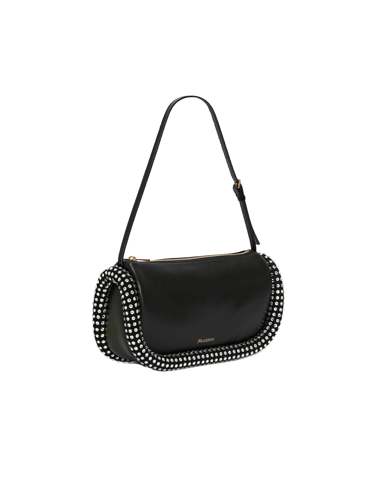 JW ANDERSON BLACK CRYSTAL BUMPER SHOULDER HANDBAG