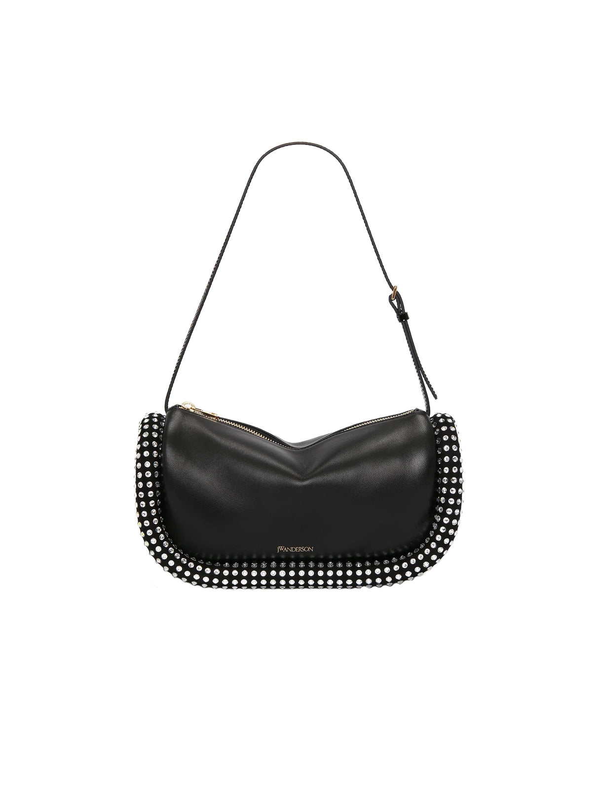 JW ANDERSON BLACK CRYSTAL BUMPER SHOULDER HANDBAG