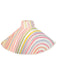 Romualda gigante hat with hand painted rainbow stripes