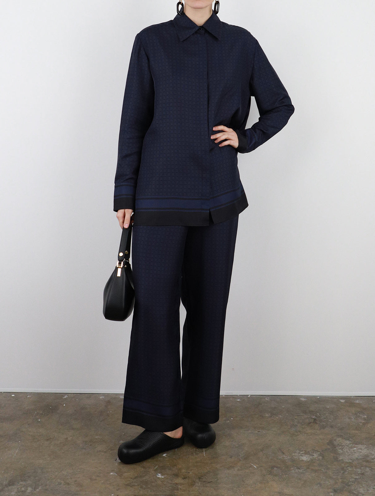 Signat Silk Gathered Pants