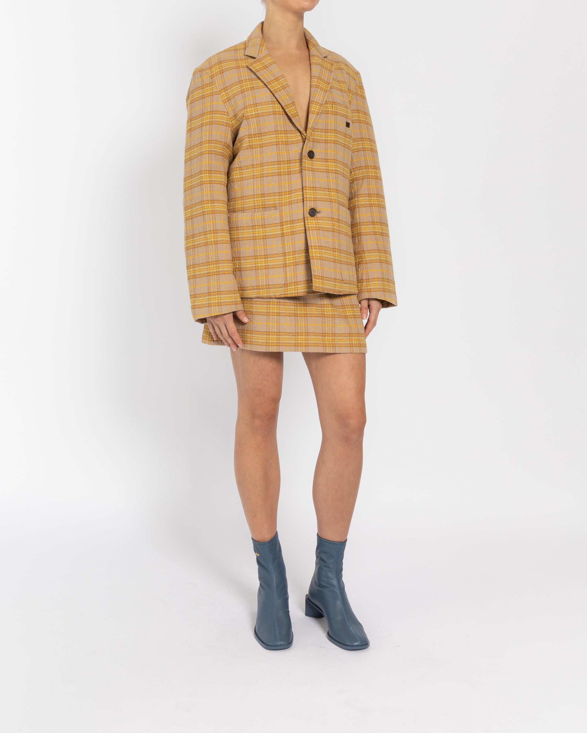 Acne studios plaid on sale blazer