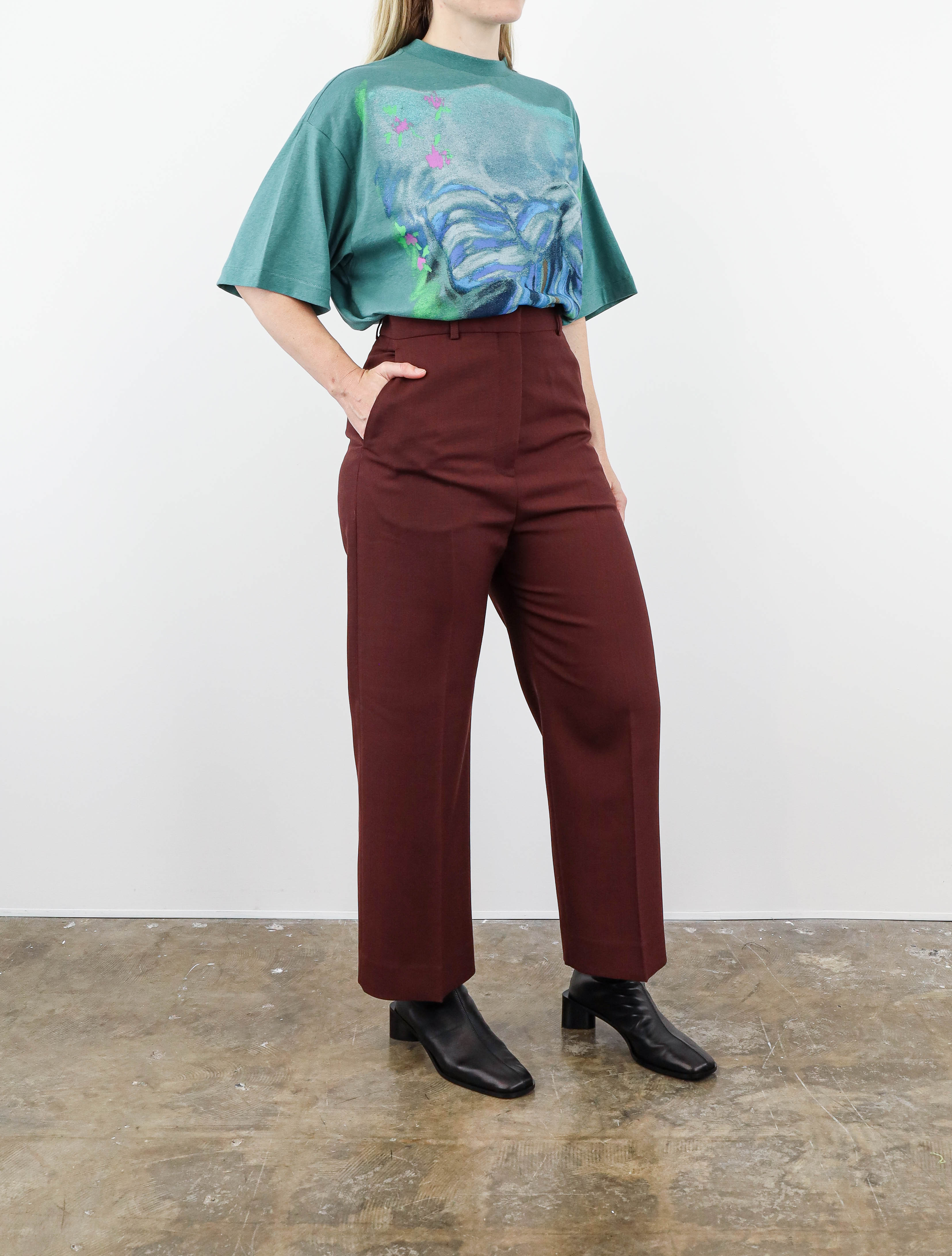 Linen Look Cropped Wide Leg Tailored Trousers  lupongovph