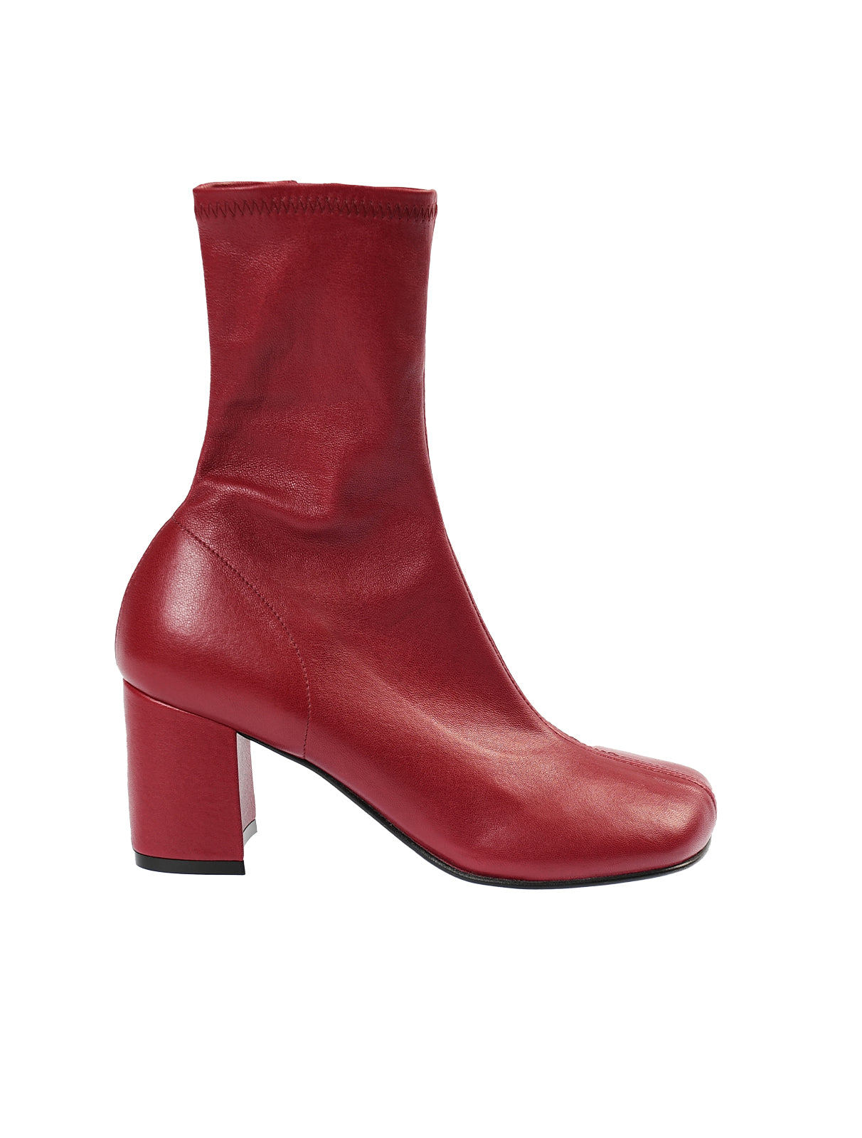 Love these red leather ankle boots. … | Chunky heel ankle boots, Trending  womens shoes, Heels